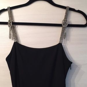 Anne Klein rhinestone strap cocktail dress. Sz4.